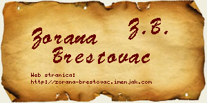 Zorana Brestovac vizit kartica